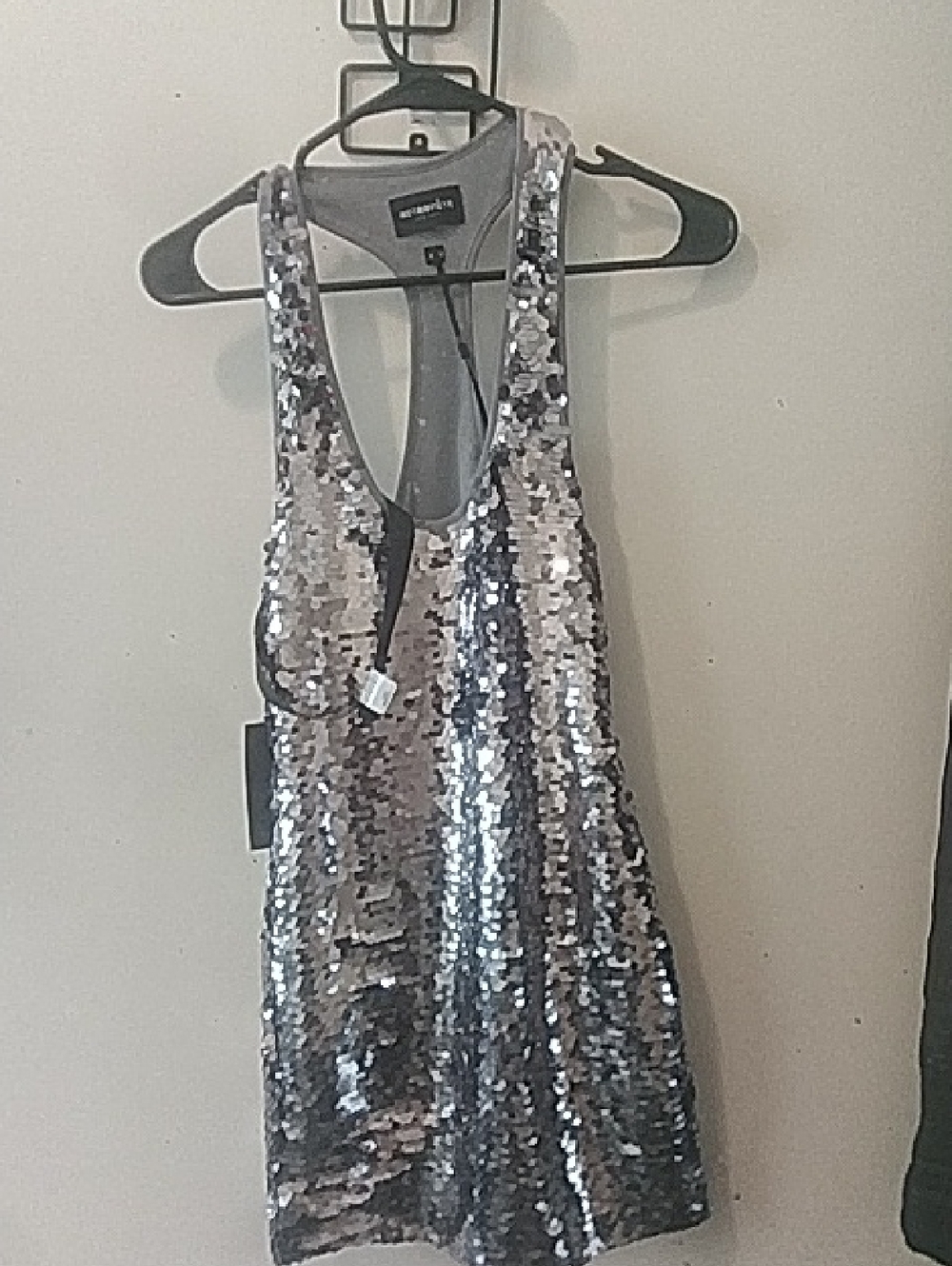 Retrofete - Express Silver Sequin Racerback Dress Size XXS BRAND NEW!!